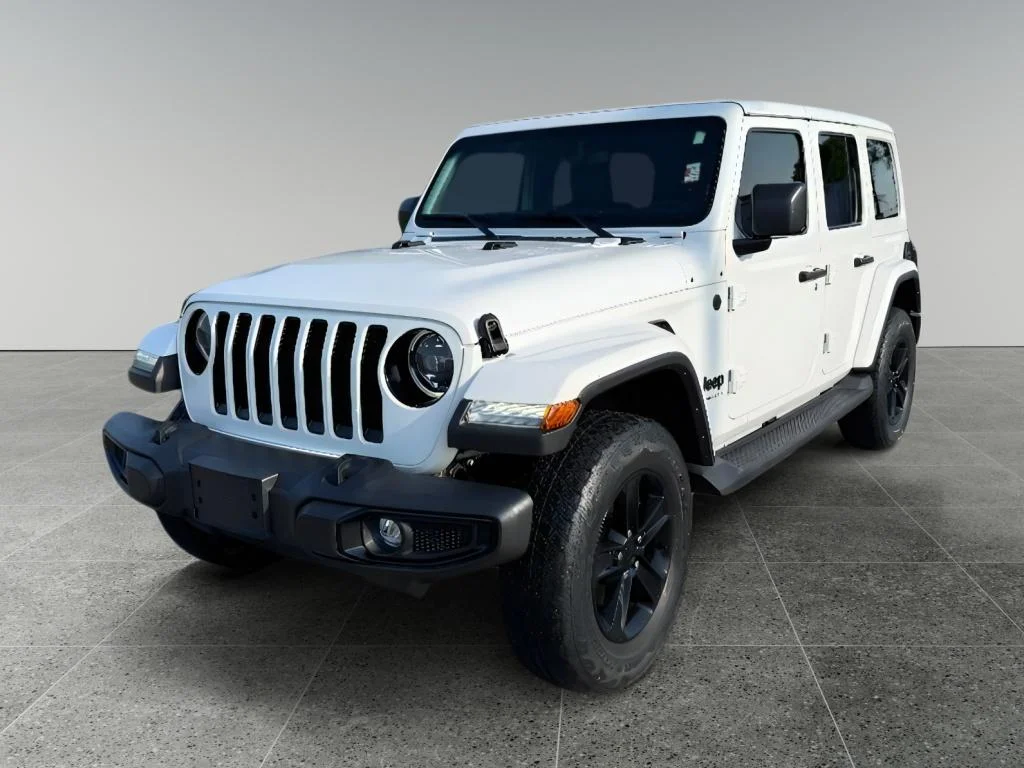 Used 2023 Bright White Jeep Sahara Altitude image 1