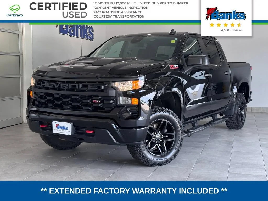 Certified Used 2024 Black Chevrolet Custom Trail Boss image 1