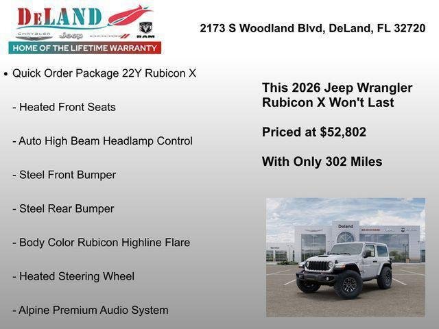 New 2026 Bright White Clear-Coat Exterior Paint Jeep Rubicon image 12