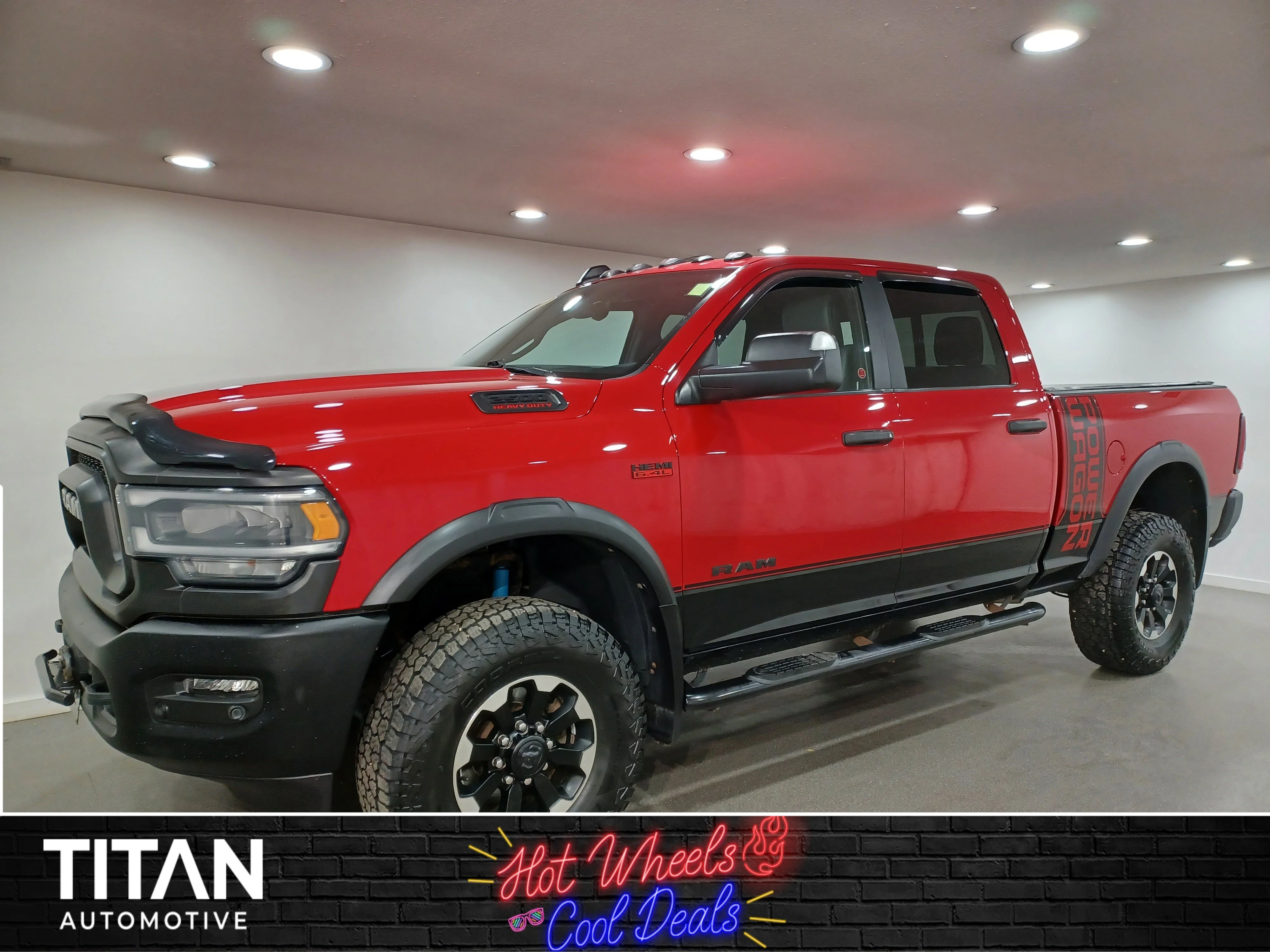 Certified Used 2020 Red Ram Power Wagon*6.4L HEMI | Flame Red | 34in Tires | Park Assist | Side Steps | Tow Pkg | Tonneau Cover image 1