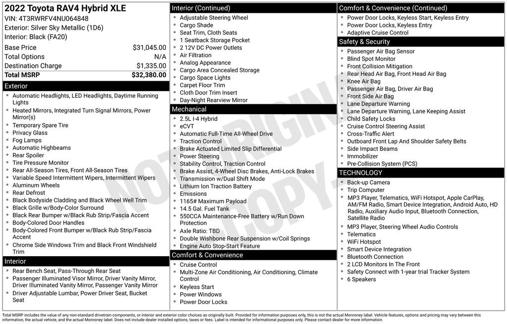 Used 2022 Silver Toyota XLE image 2