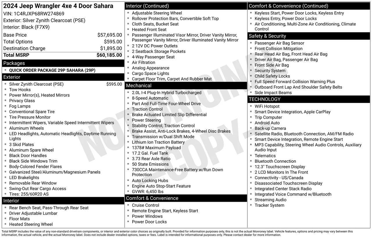 Used 2024 Silver Jeep Sahara 4xe image 37