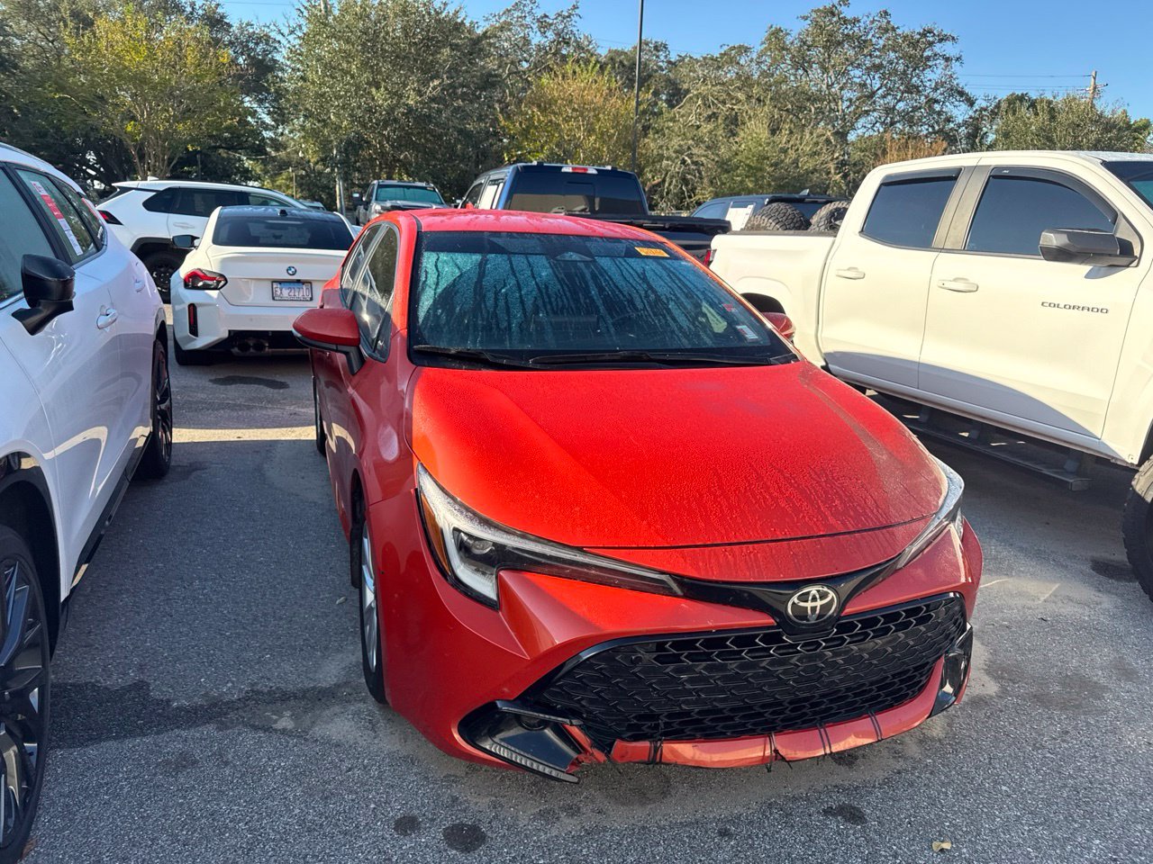 Used 2025 Red Toyota SE image 3