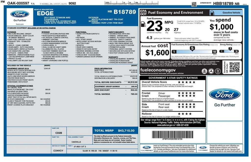 Used 2017 White Ford Titanium image 3