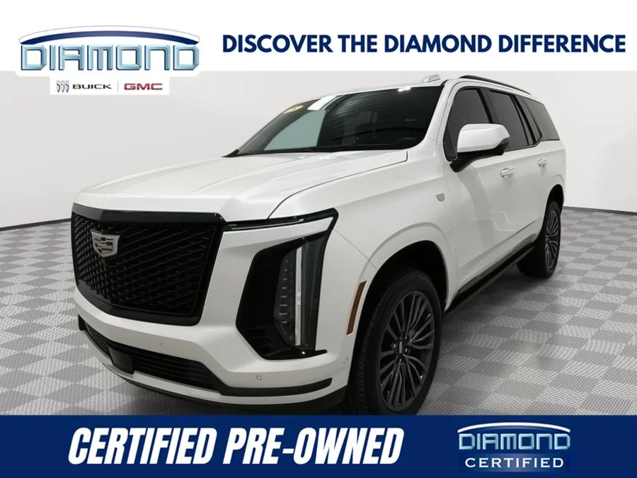 Used 2025 Crystal White Tricoat Cadillac Sport Platinum image 1