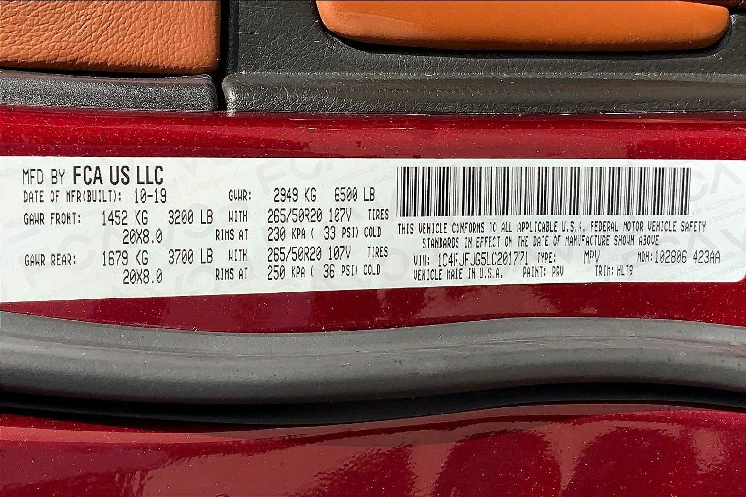 Used 2020 Velvet Red Pearlcoat Jeep Summit image 34