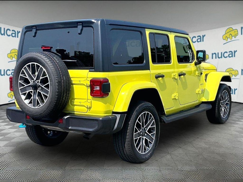 Used 2023 Yellow Jeep Sahara 4xe image 6