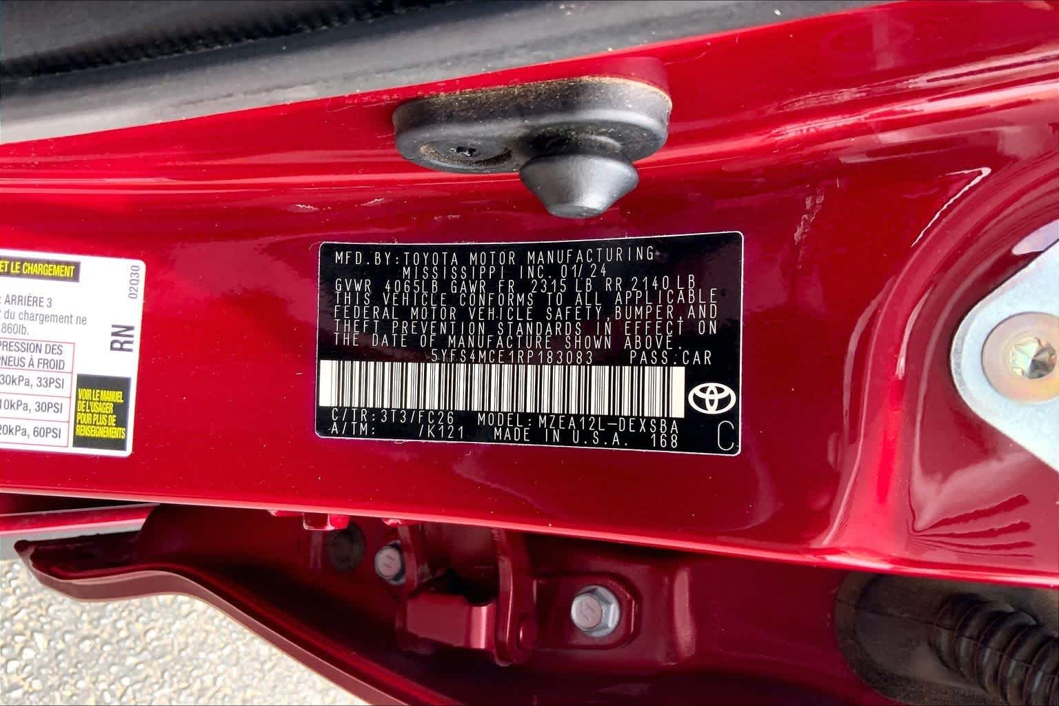 Used 2024 Ruby Flare Pearl Toyota SE image 37
