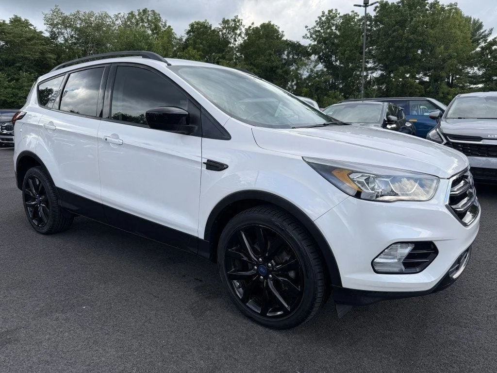 Used 2019 White Platinum Metallic Tri-Coat Ford SE FWD image 2