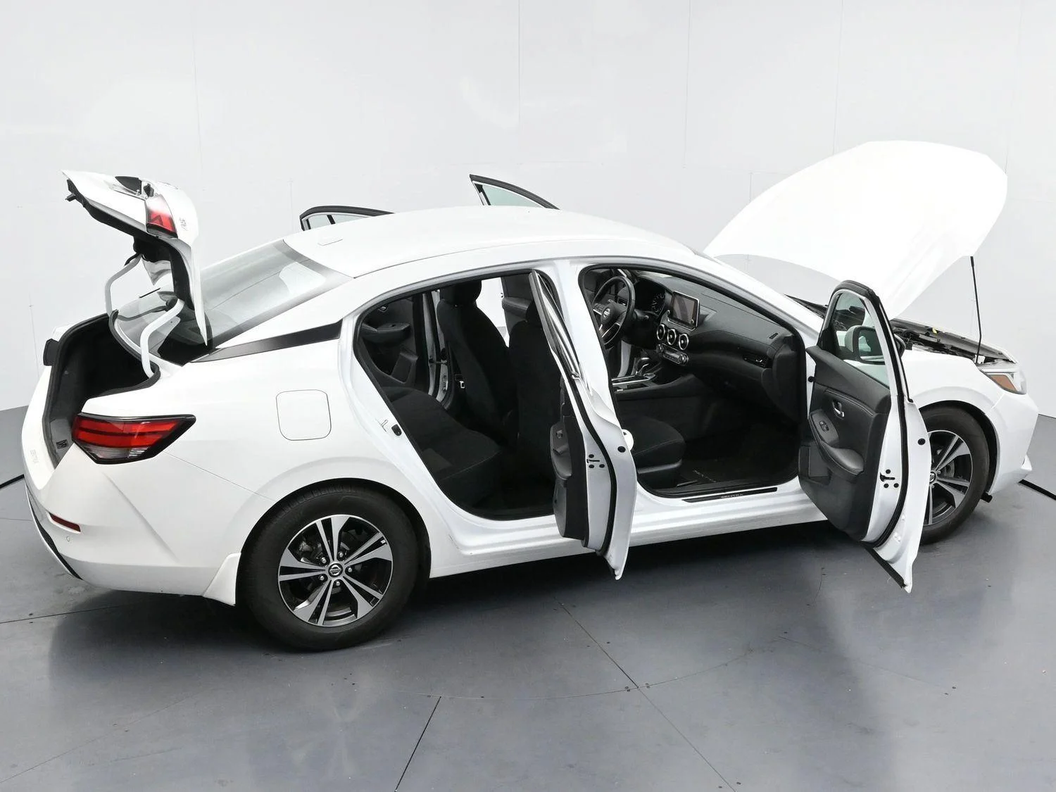 Used 2021 Aspen White Tricoat Nissan SV image 35