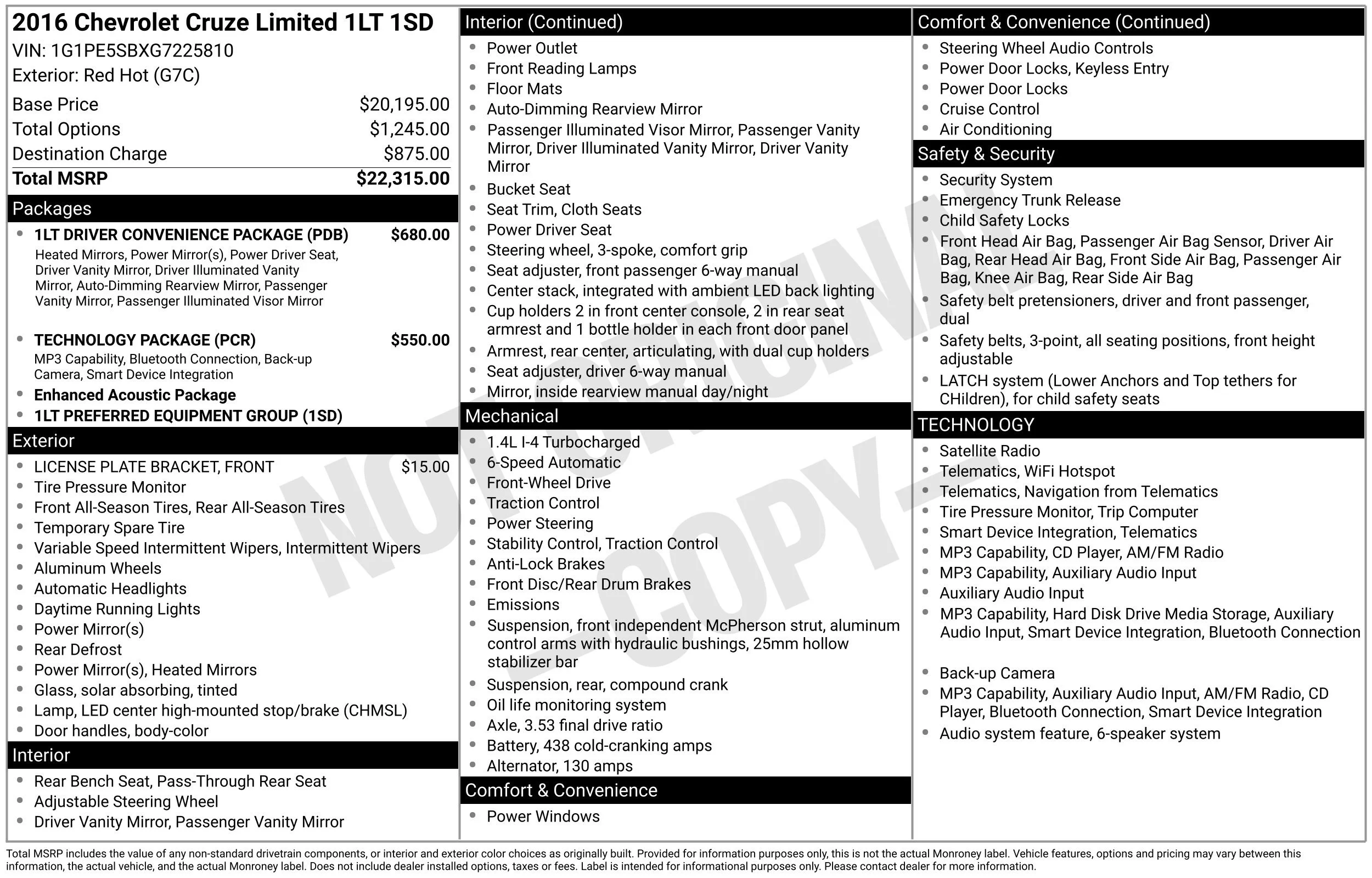 Used 2016 RED HOT Chevrolet LT image 35