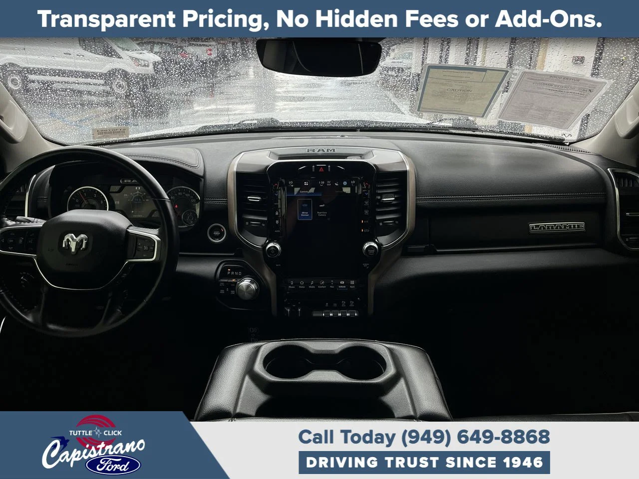 Used 2022 Bright White Clearcoat Ram Laramie image 3