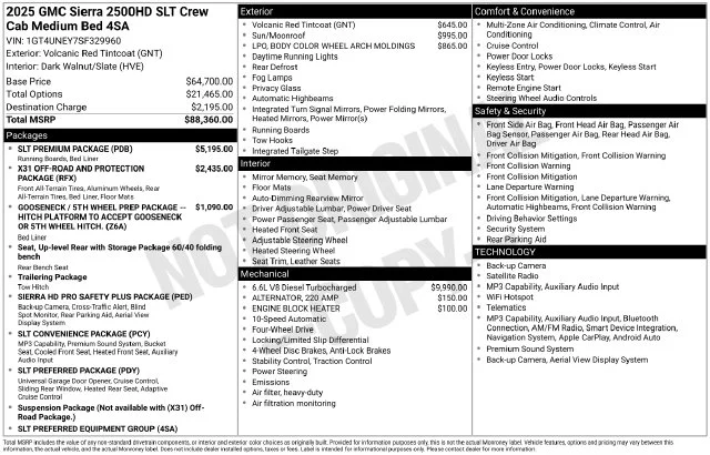 Used 2025 Red GMC SLT image 3