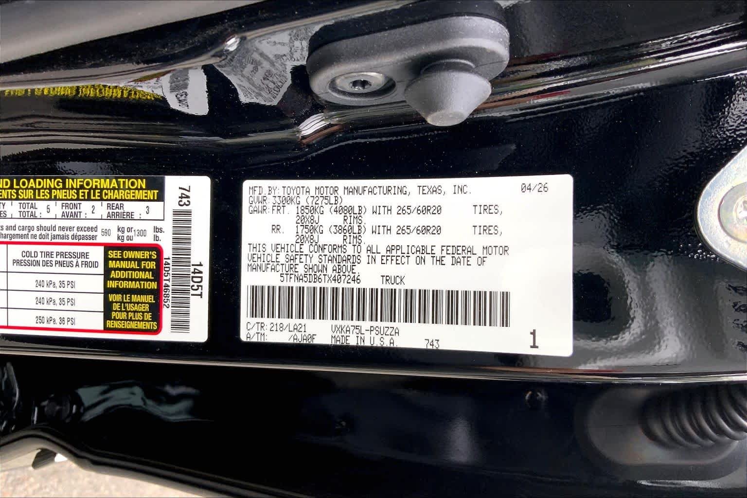 New 2026 Midnight Black Metallic Toyota Platinum image 22