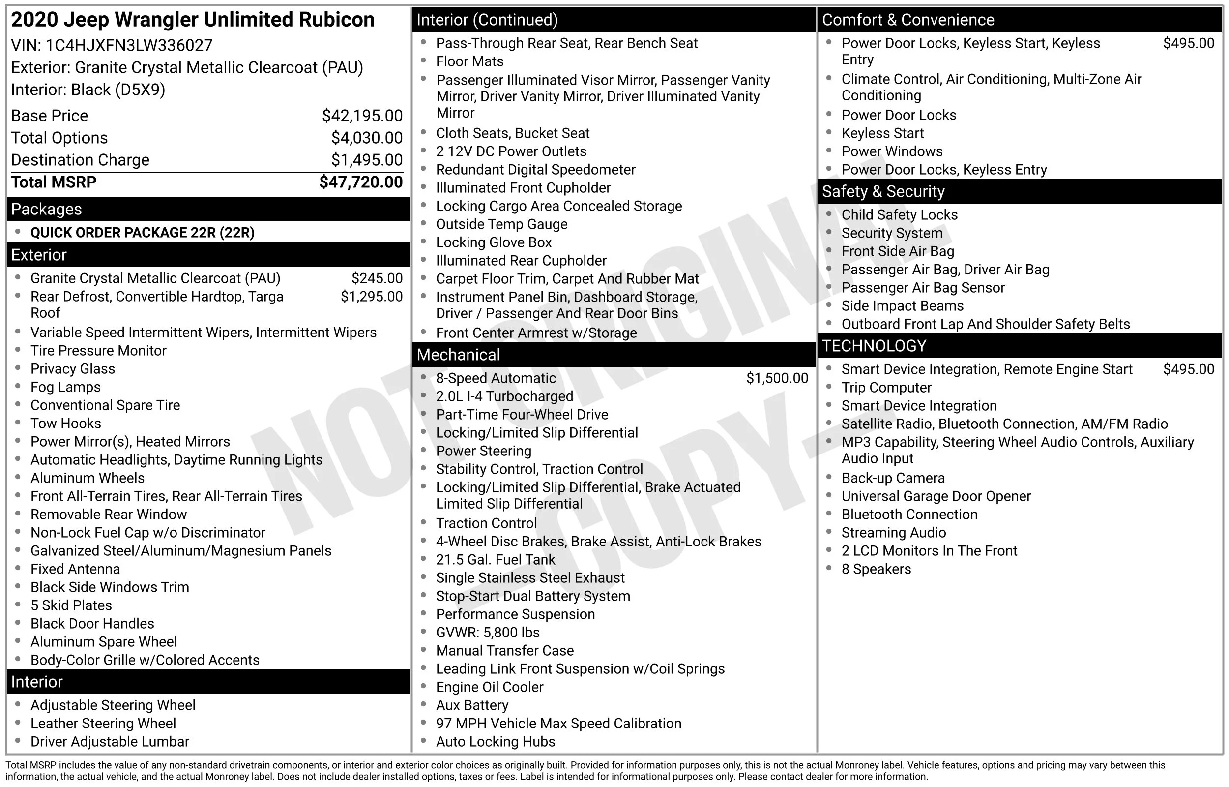 Used 2020 Granite Crystal Metallic Clearcoat Jeep Unlimited Rubicon image 13