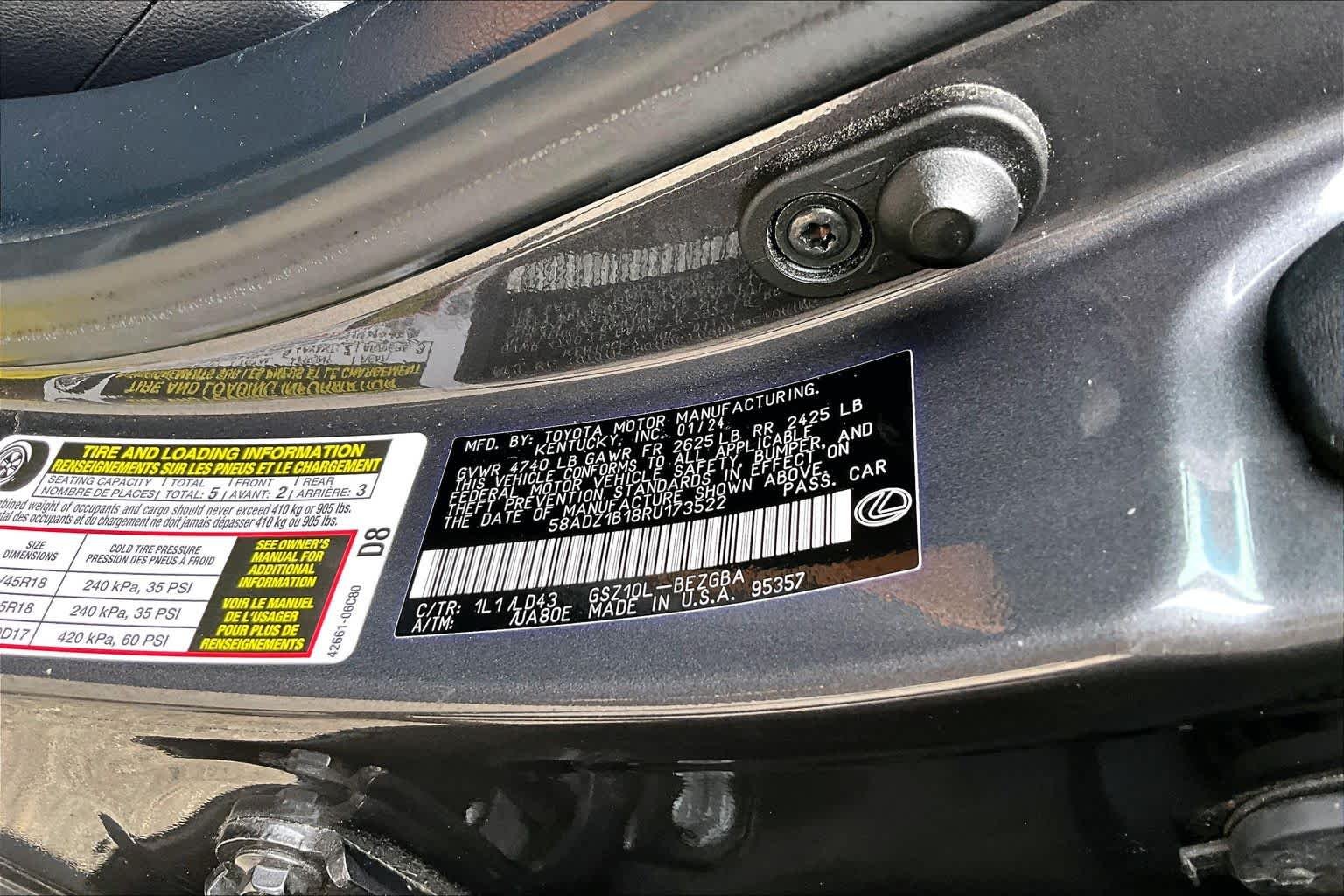 Used 2024 Cloudburst Gray Lexus  image 35