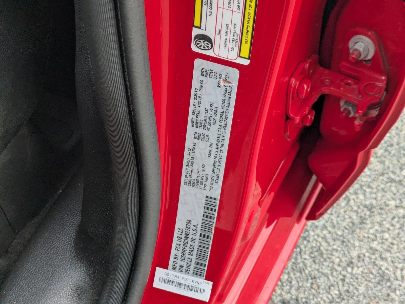 Used 2022 Flame Red Clearcoat Ram Big Horn image 36
