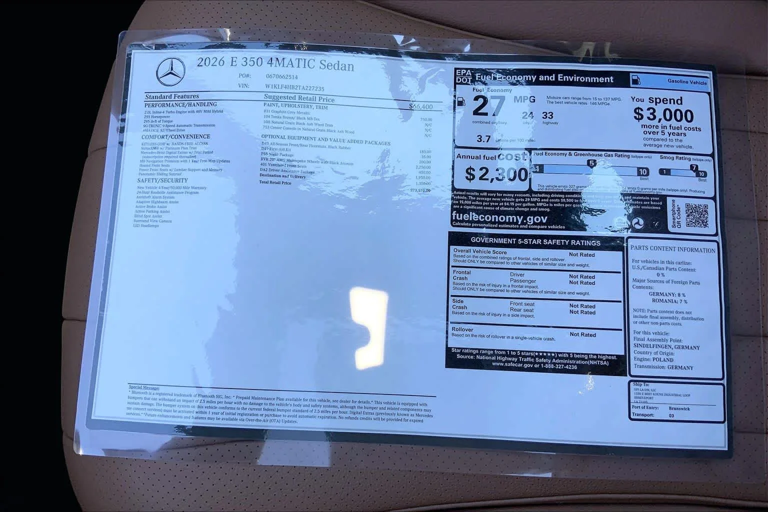 New 2026 Graphite Grey Metallic Mercedes-Benz E 350 image 16