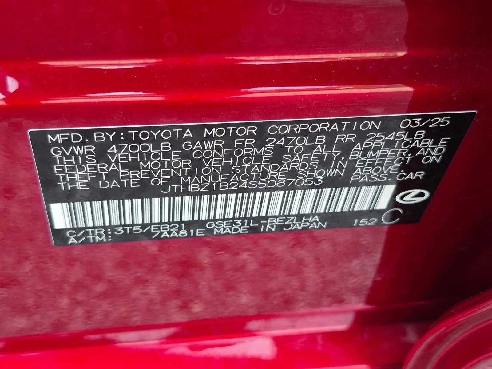 Certified Used 2025 Infrared Lexus IS 350 F SPORT Design image 23