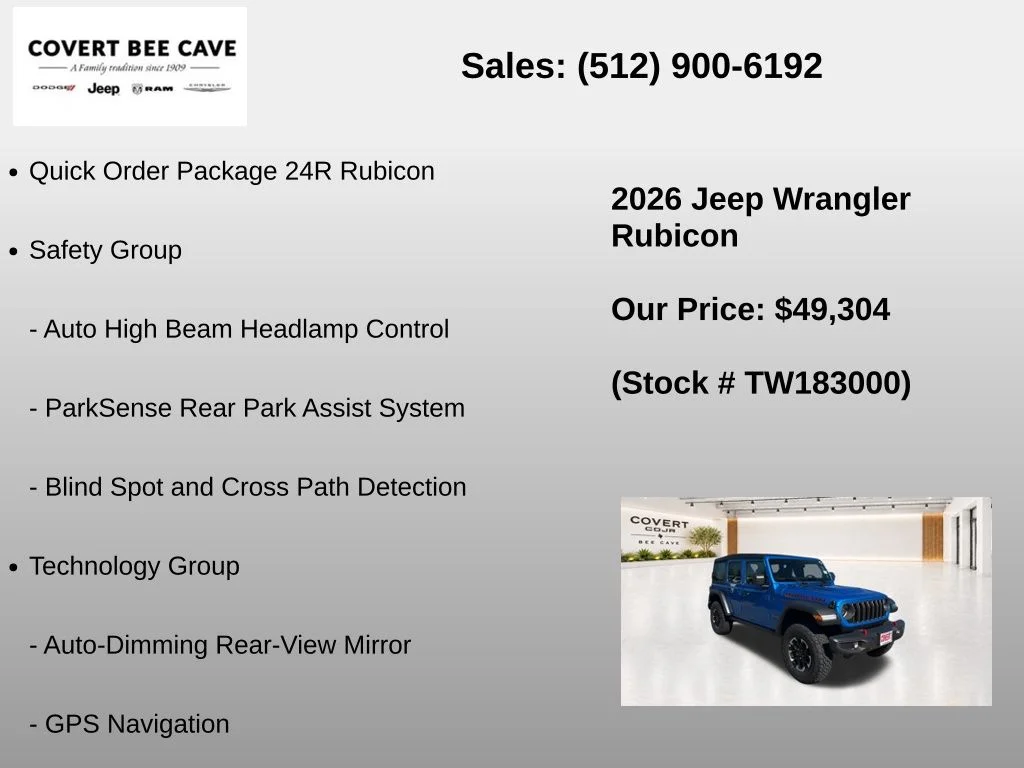 New 2026 Hydro Blue Pearl-Coat Exterior Paint Jeep Rubicon image 7