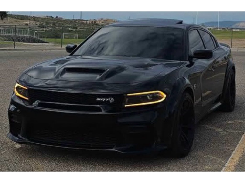 Used 2022 Pitch Black Clearcoat Dodge SRT Hellcat Widebody image 1