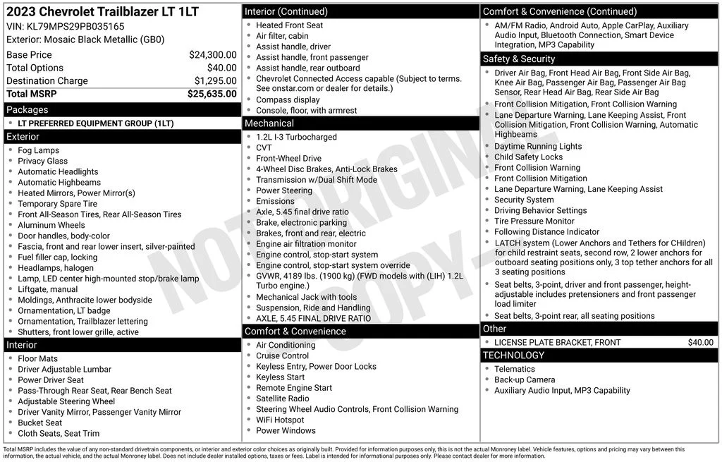 Used 2023 Black Chevrolet LT image 13