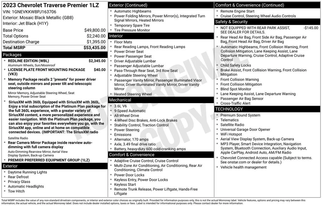 Used 2023 Black Chevrolet Premier image 5