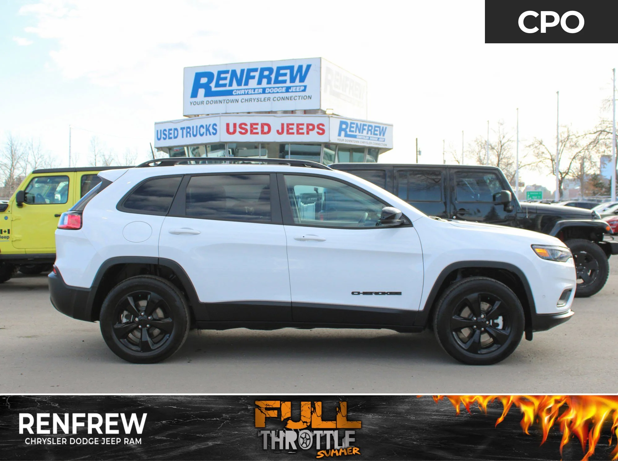 Certified Used 2023 White Jeep Altitude * 2.4L MultiAir | Heated/Vented Seats | Panoramic Sunroof | Apple CarPlay | Adaptive Cruise image 1