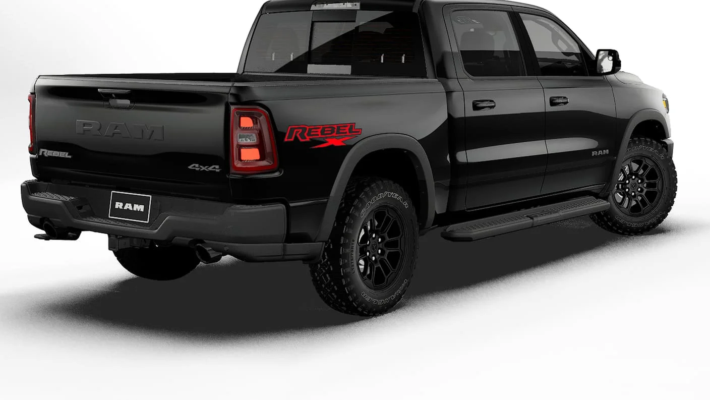 New 2027 Diamond Black Crystal Pearl-Coat Exterior Paint RAM REBEL image 14
