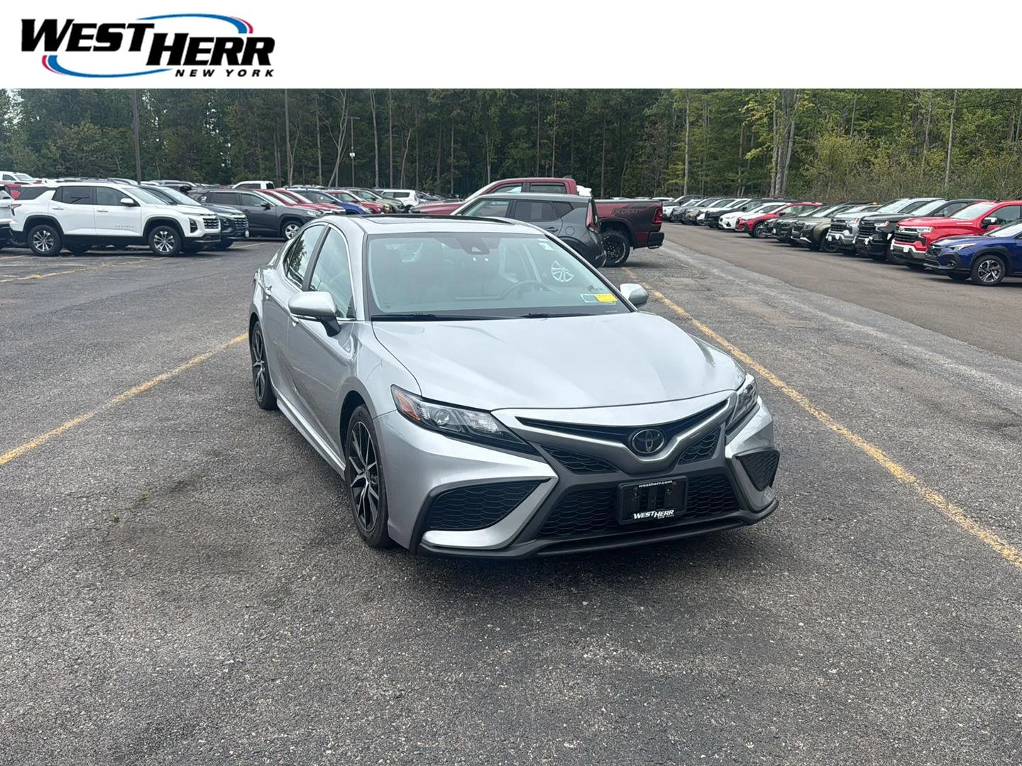 Used 2022 Celestial Silver Metallic Toyota SE image 1