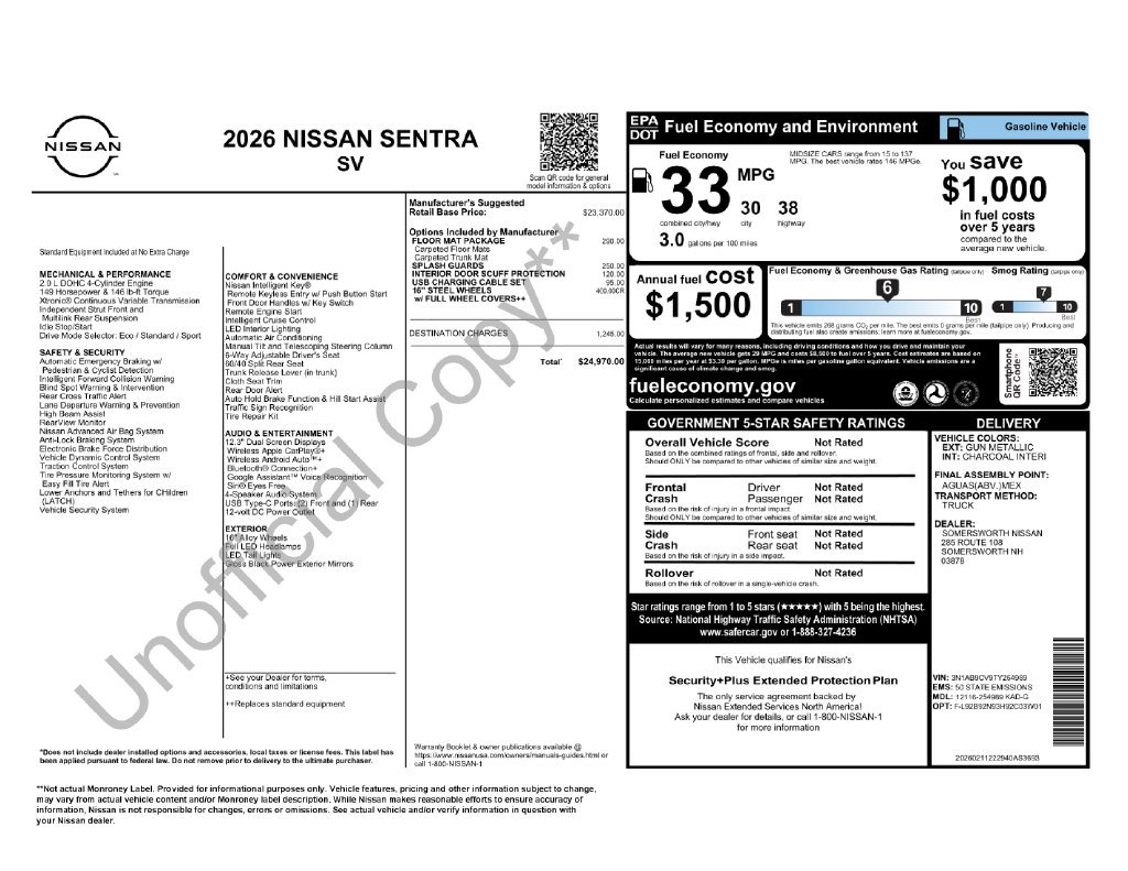 2026 Nissan Sentra SV - Photo 26