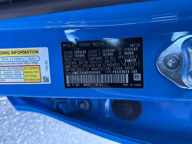 Certified Used 2023 Boost Blue Pearl Honda  image 18