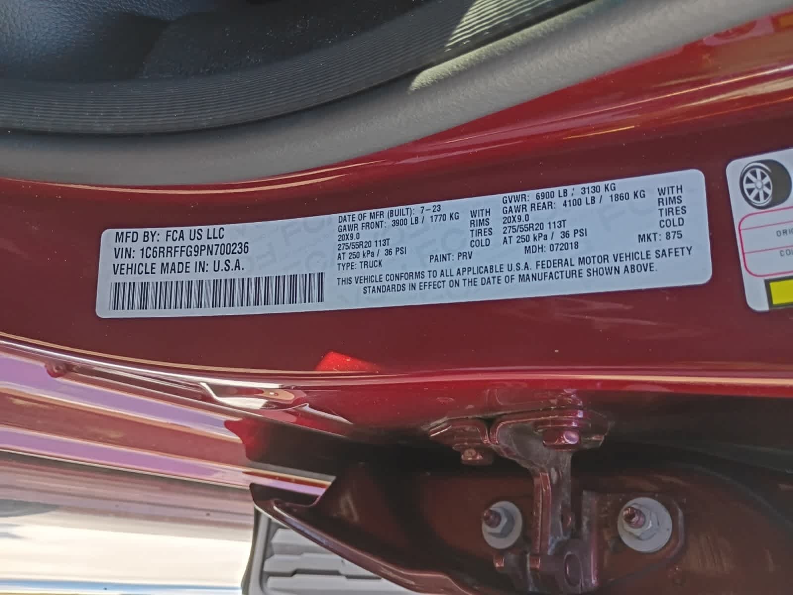 Used 2023 Delmonico Red Pearlcoat Ram Big Horn image 25