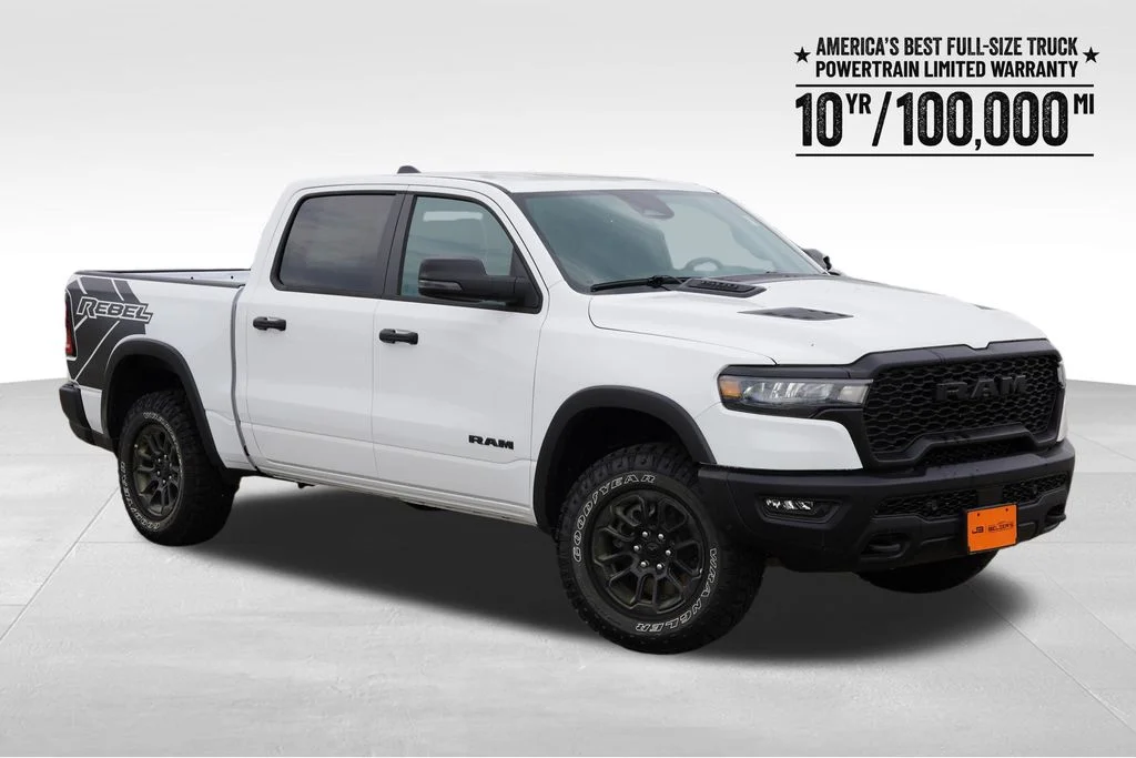 New 2026 Bright White Clearcoat Ram Rebel image 1