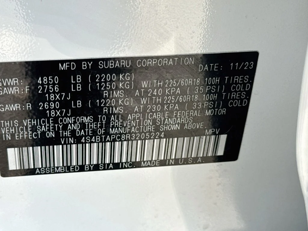 Certified Used 2024 White Subaru Touring image 41