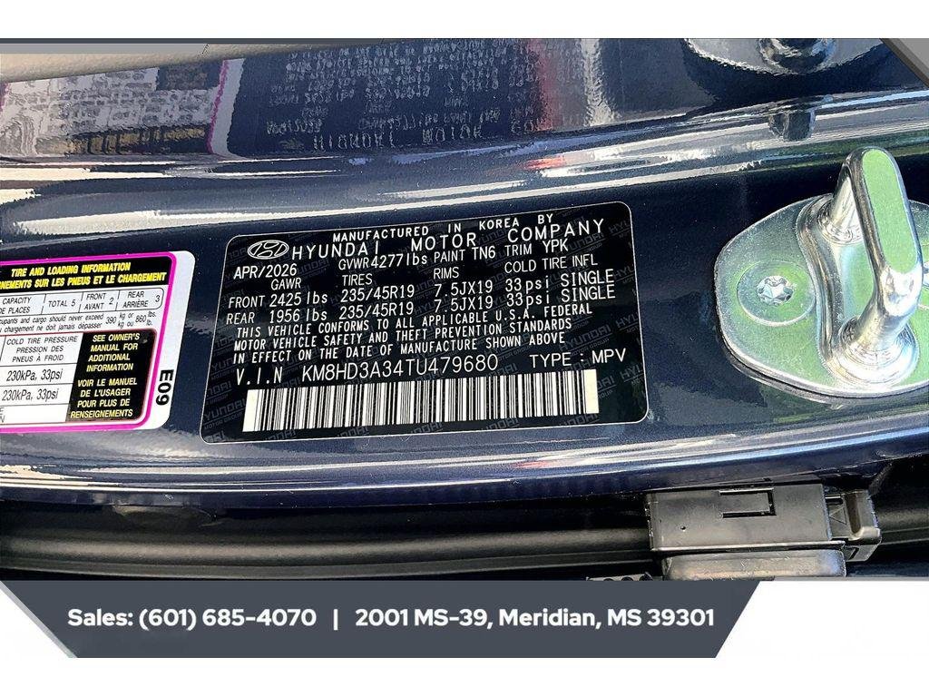 New 2026 Denim Blue Pearl Hyundai SEL Premium FWD image 7