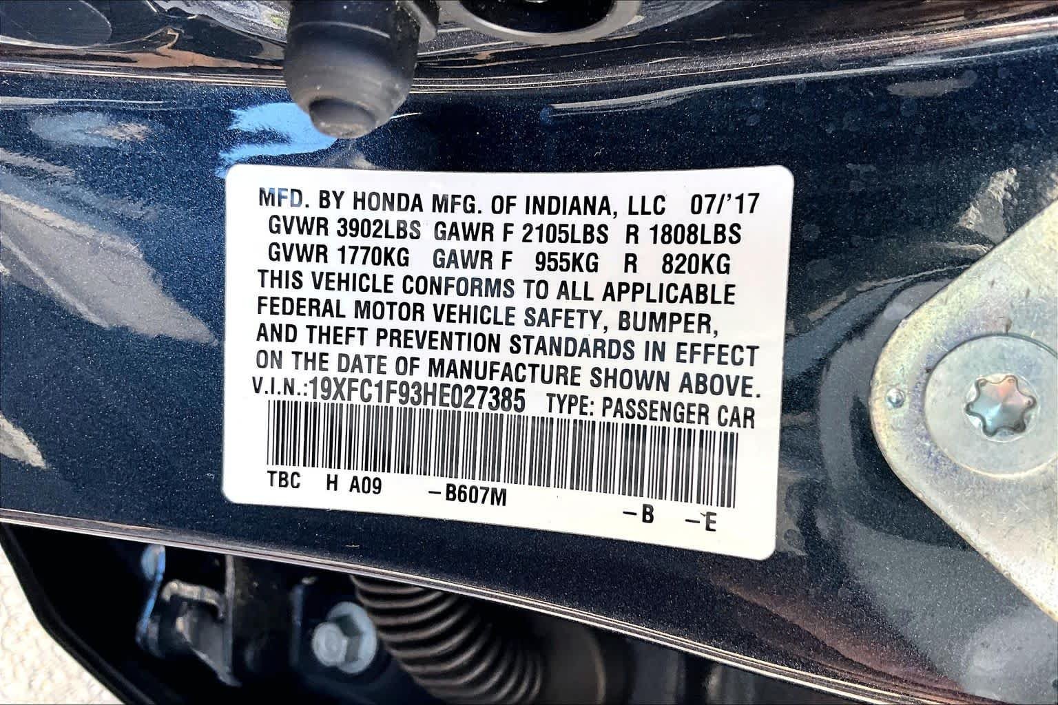 Certified Used 2017 Cosmic Blue Metallic Honda Touring image 33