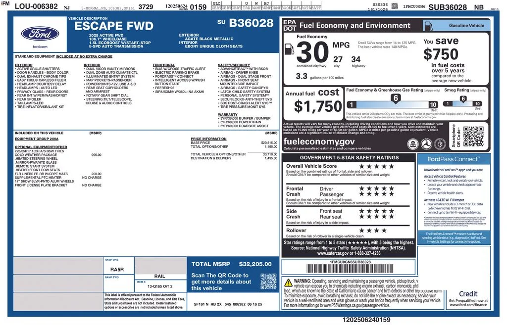 New 2025 Black Ford Active image 7
