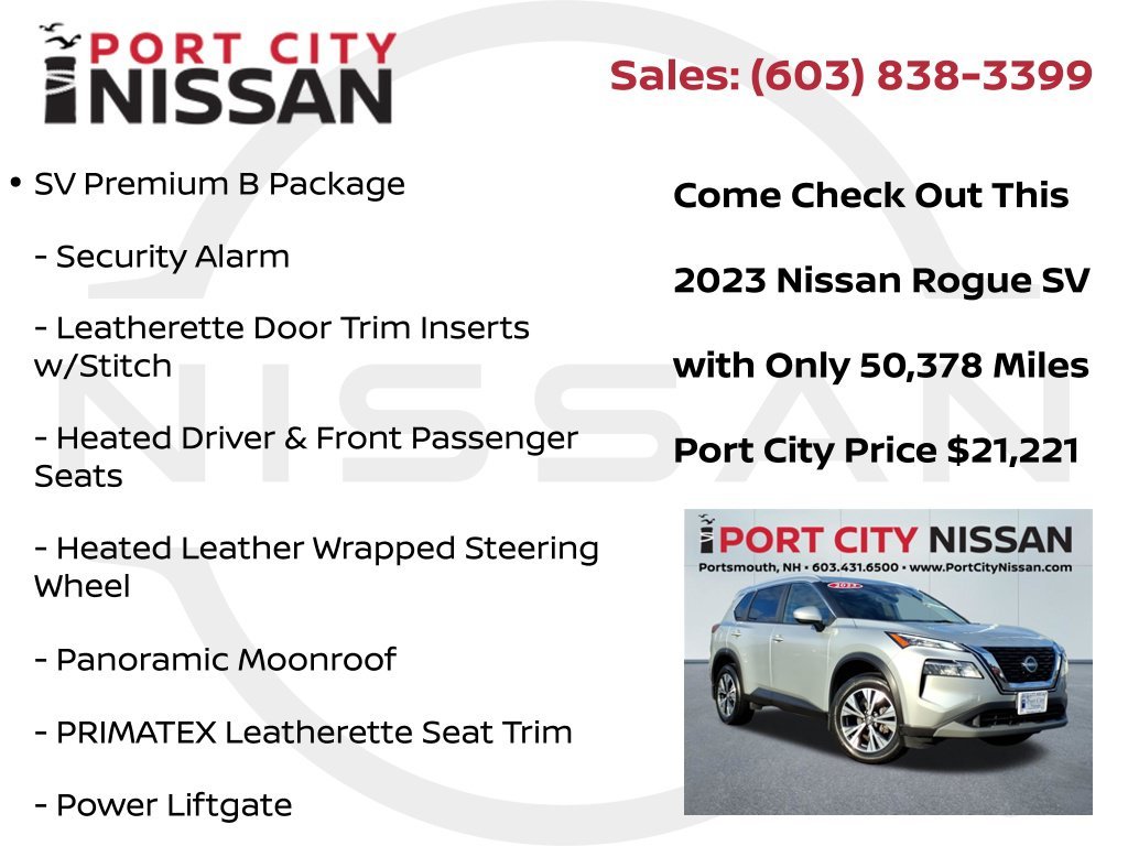 Used 2023 Brilliant Silver Metallic Nissan SV PREMIUM W/PANORAMIC SUNROOF image 8