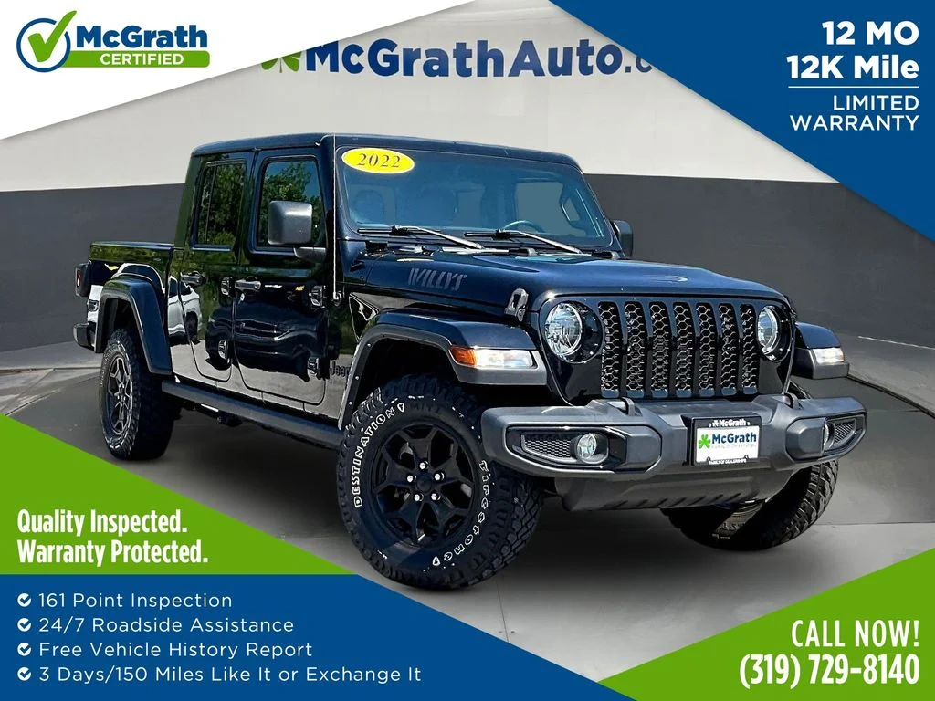Certified Used 2022 Black Jeep Willys image 1