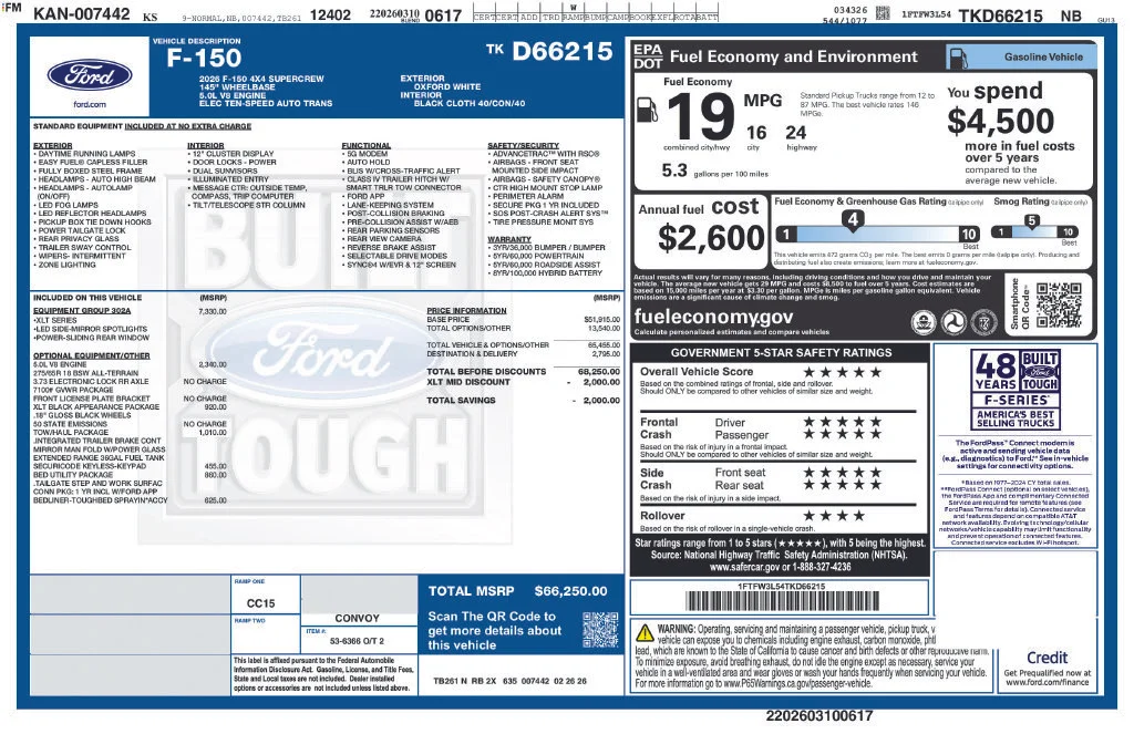 Used 2026 Oxford White Ford XLT image 2