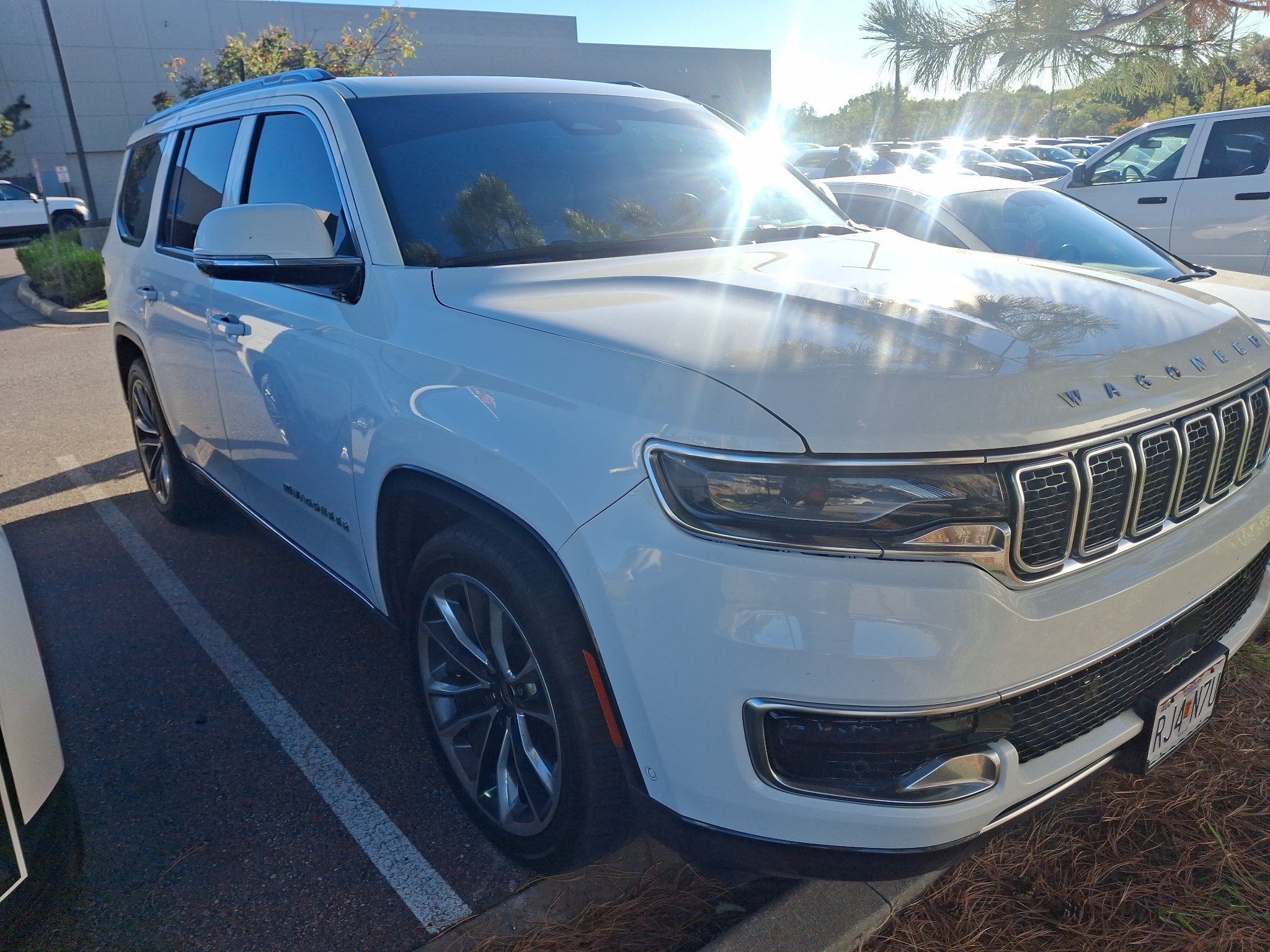 Used 2022 Bright White Clearcoat Jeep Series III image 1
