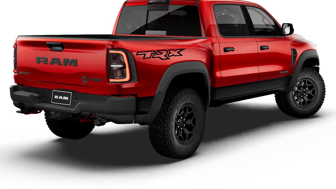 New 2027 Molten Red Pearl-Coat Paint RAM TRX image 2