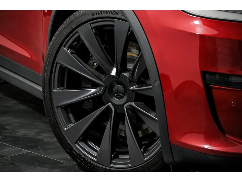 Used 2022 Red Multi-Coat Tesla Plaid image 3