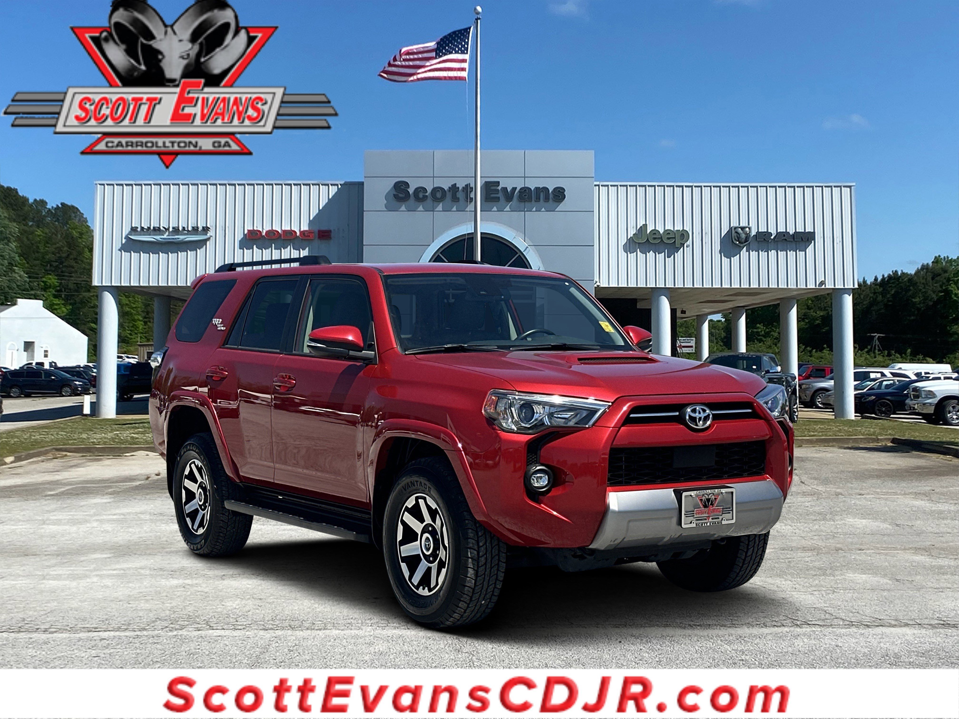 Used 2024 Barcelona Red Metallic Toyota TRD Off Road Premium image 1