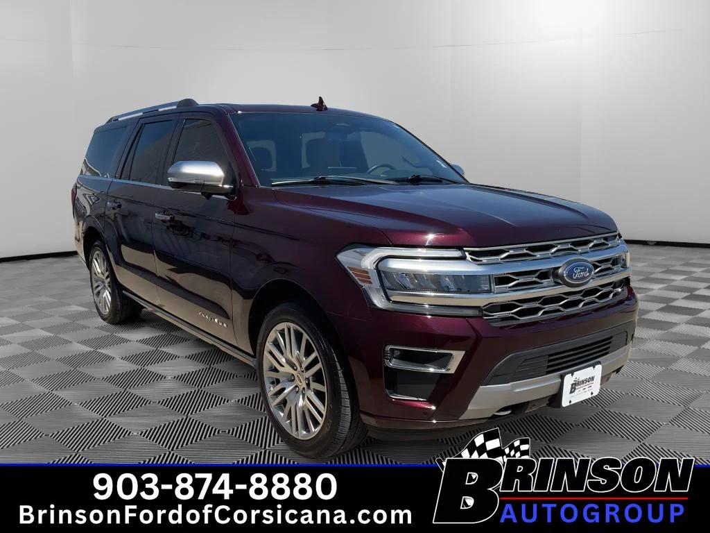 Used 2024 Jewel Red Metallic Tinted Clearcoat Ford Platinum image 3