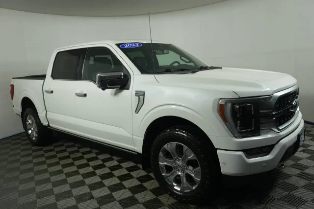 Certified Used 2023 White Metallic Ford Platinum image 1