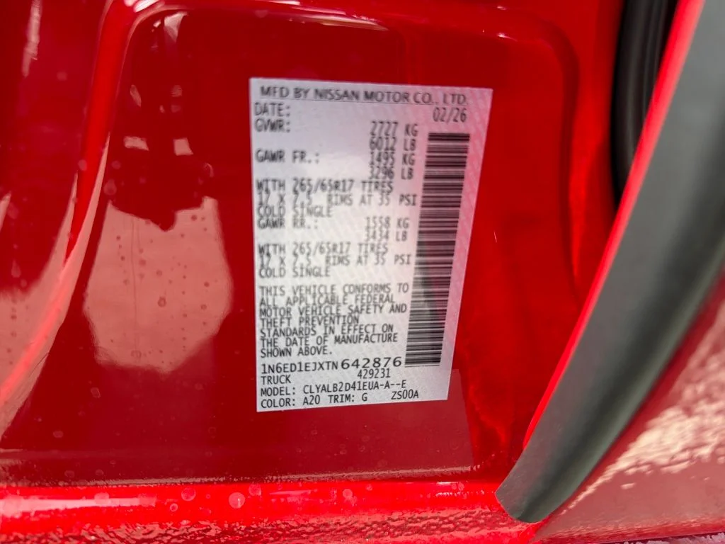 New 2026 Red Alert Nissan Crew Cab SV image 30
