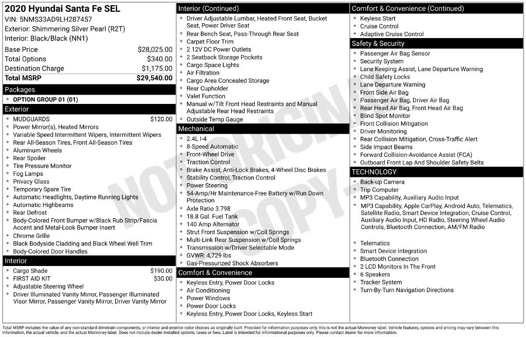 Used 2020 Silver Hyundai SEL image 4