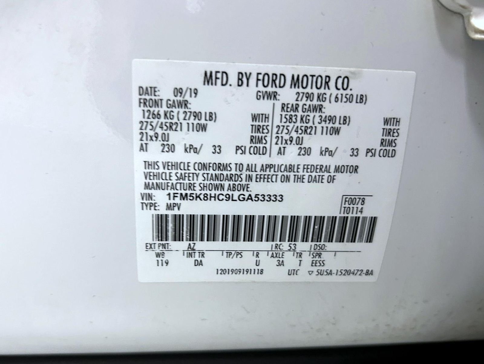 Used 2020 White Ford Platinum image 26
